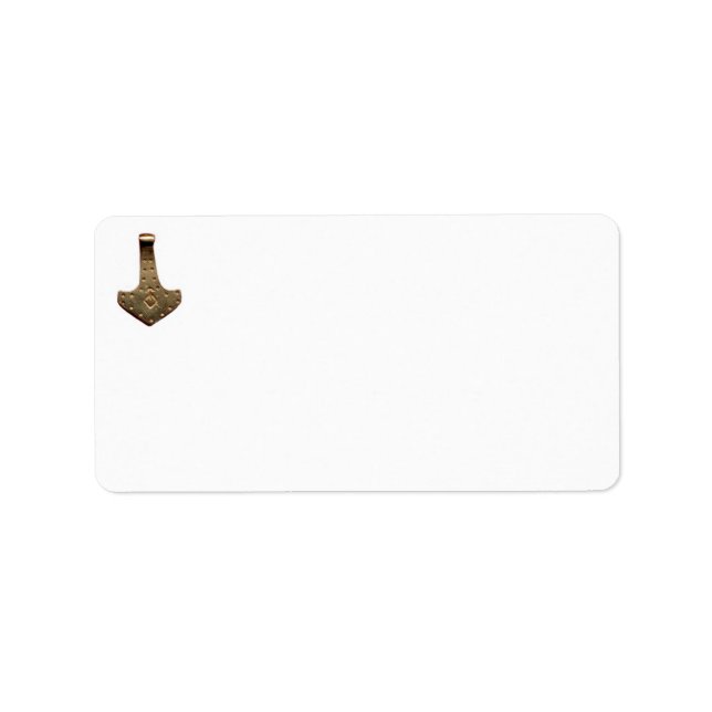 Gold Thor's Hammer address labels (Front)