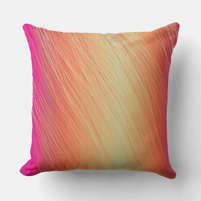 "gold" threads Throw Pillow (Front)