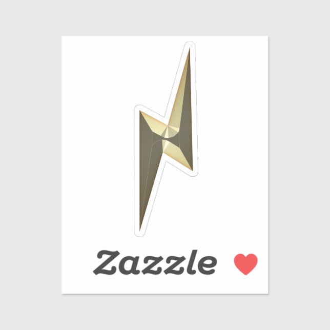 Gold thunder lightning modern fun cool (Sheet)