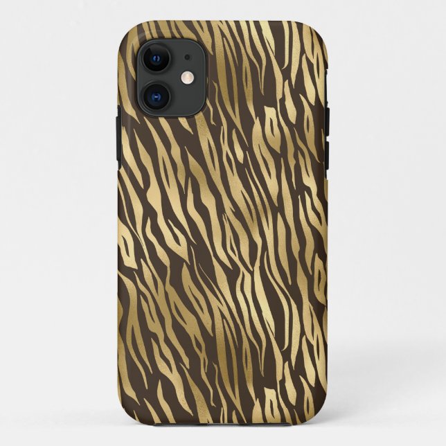 Gold Tiger Elegant Chic Stylish Case-Mate iPhone Case (Back)