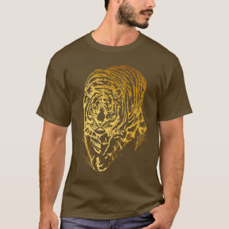 Gold Tiger In The Grass T-Shirt