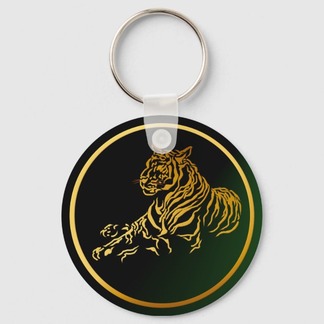 Gold Tiger Keychain (Front)