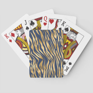 Gold Tiger Pattern Chic Stylish Playing Cards