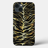 Gold tiger stripes design