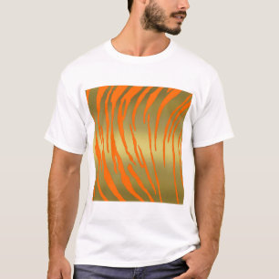 Gold Tiger Stripes Orange T-Shirt