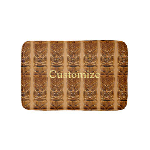 Gold Tiki Sculpture Thunder_Cove  Bath Mat