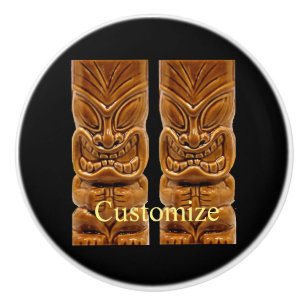 Gold Tiki Sculpture Thunder_Cove Ceramic Knob