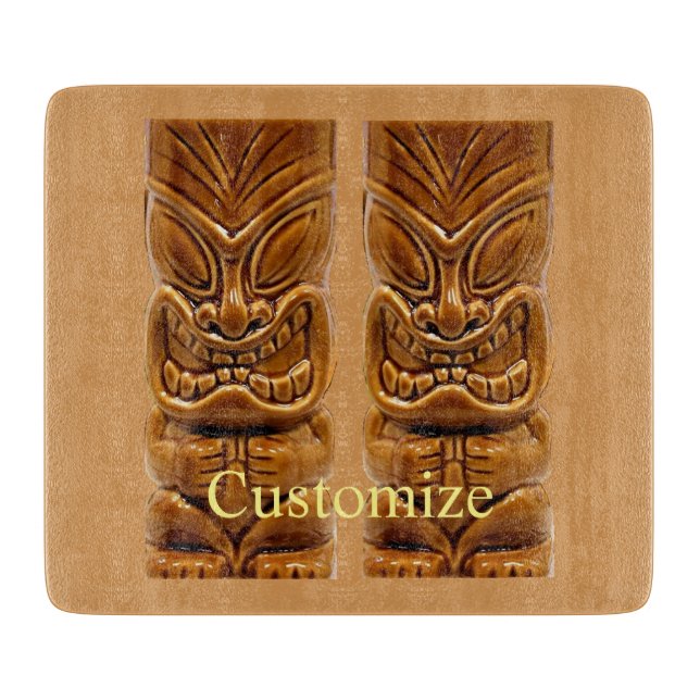 Gold Tiki Sculpture Thunder_Cove  Cutting Board (Front)