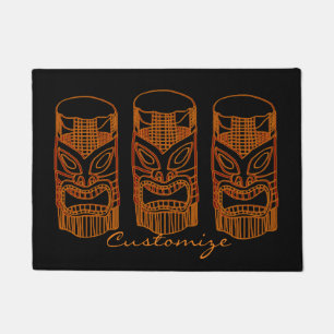 Gold Tiki Sculpture Thunder_Cove Doormat