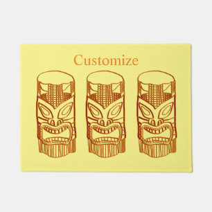 Gold Tiki Sculpture Thunder_Cove Doormat