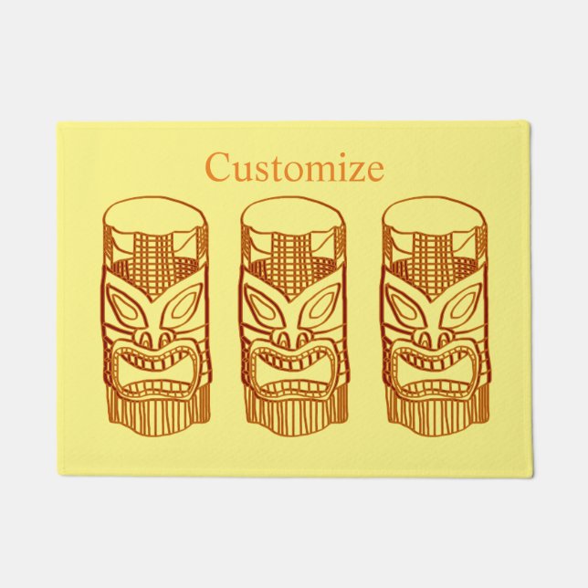 Gold Tiki Sculpture Thunder_Cove Doormat (Front)