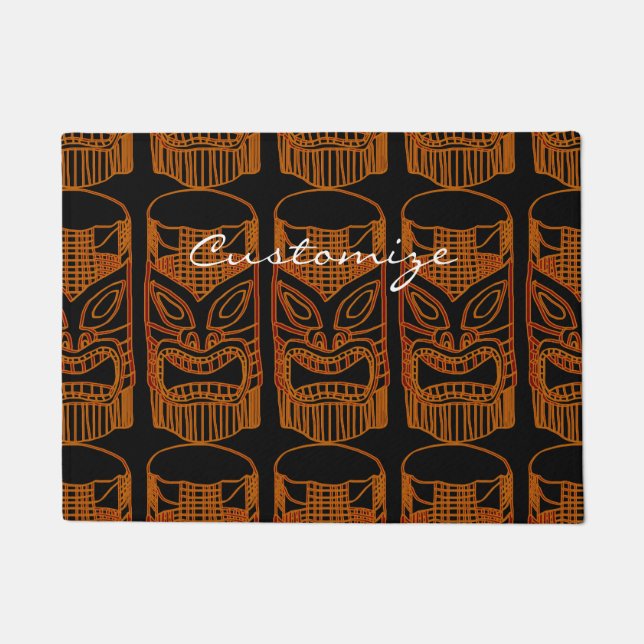 Gold Tiki Sculpture Thunder_Cove Doormat (Front)