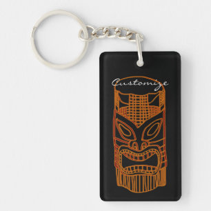 Gold Tiki Sculpture Thunder_Cove Keychain