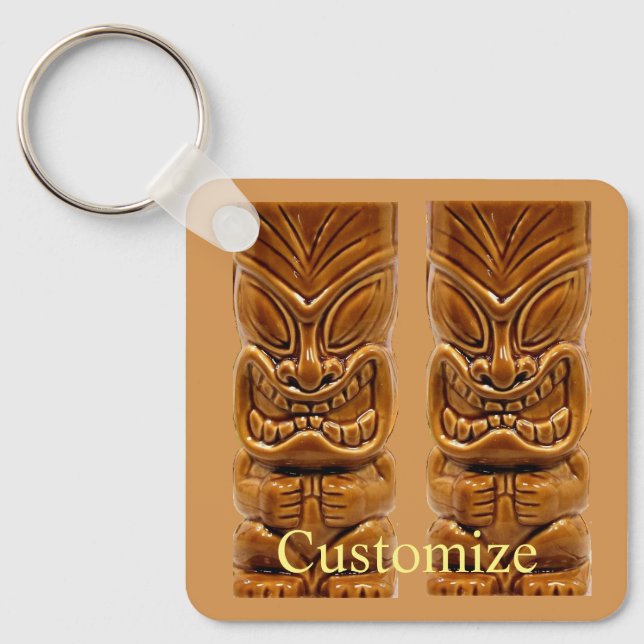 Gold Tiki Sculpture Thunder_Cove Keychain (Front)
