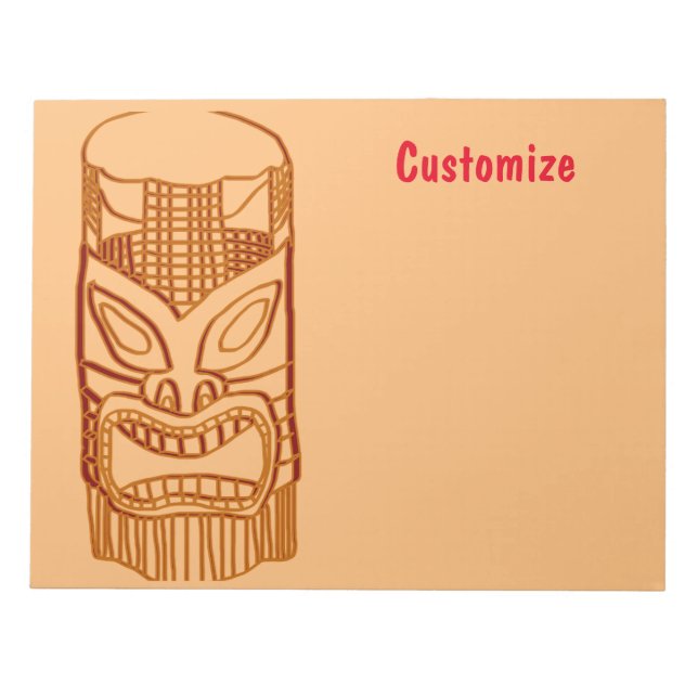 Gold Tiki Sculpture Thunder_Cove Notepad (Front)