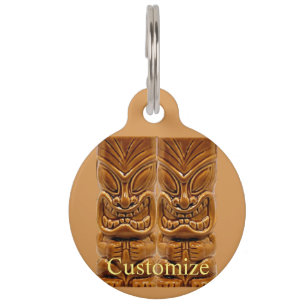 Gold Tiki Sculpture Thunder_Cove Pet Tag