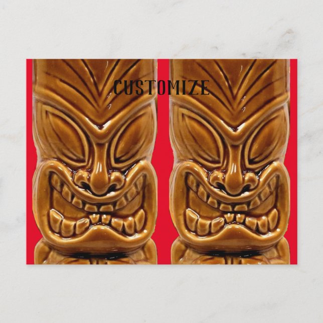 Gold Tiki Sculpture Thunder_Cove Postcard (Front)