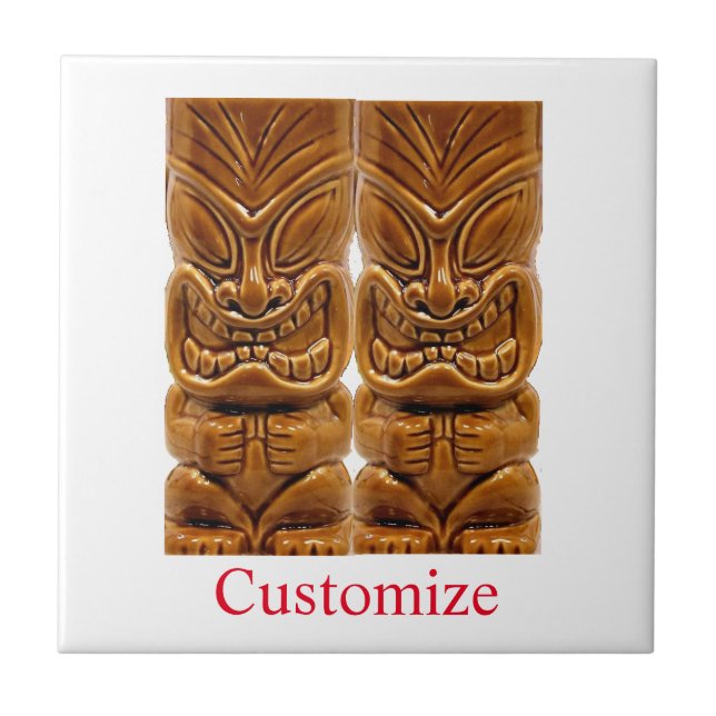 Gold Tiki Sculpture Thunder_Cove  Tile (Front)