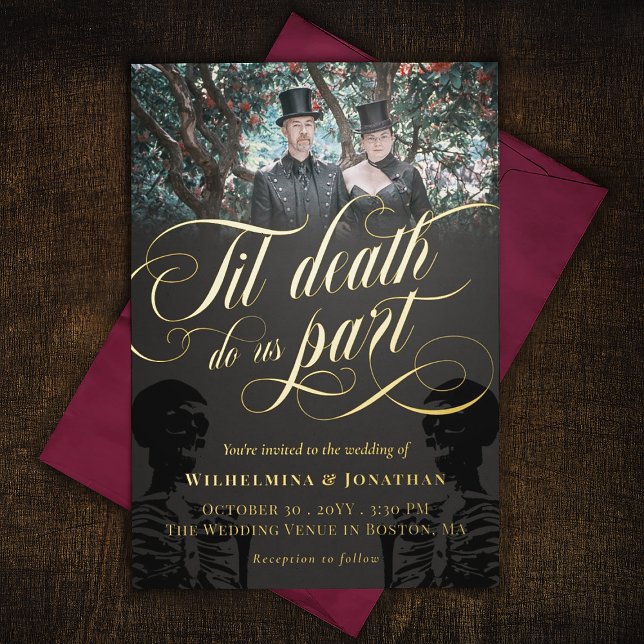 Gold Til Death Do Us Part Photo Goth Wedding (Creator Uploaded)