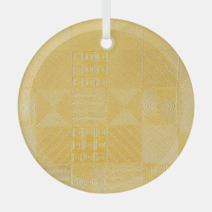 Gold Tiles: Stylish Texture Background Glass Ornament