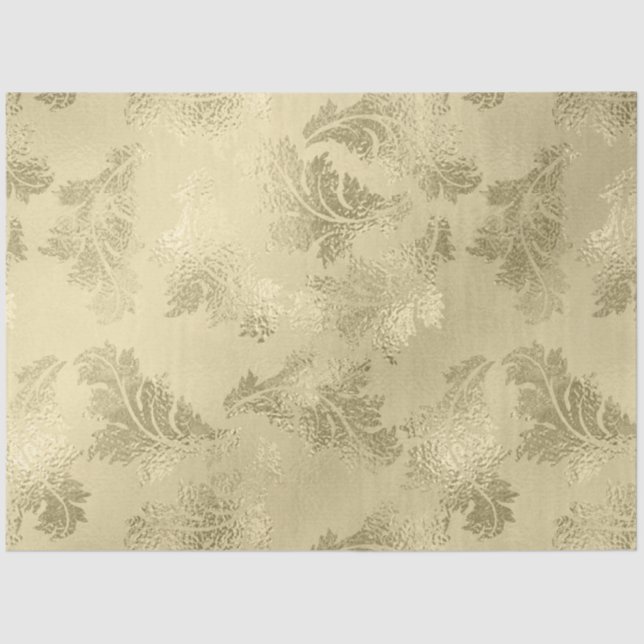 Gold Tone Decoupage  Tissue Paper (Front)