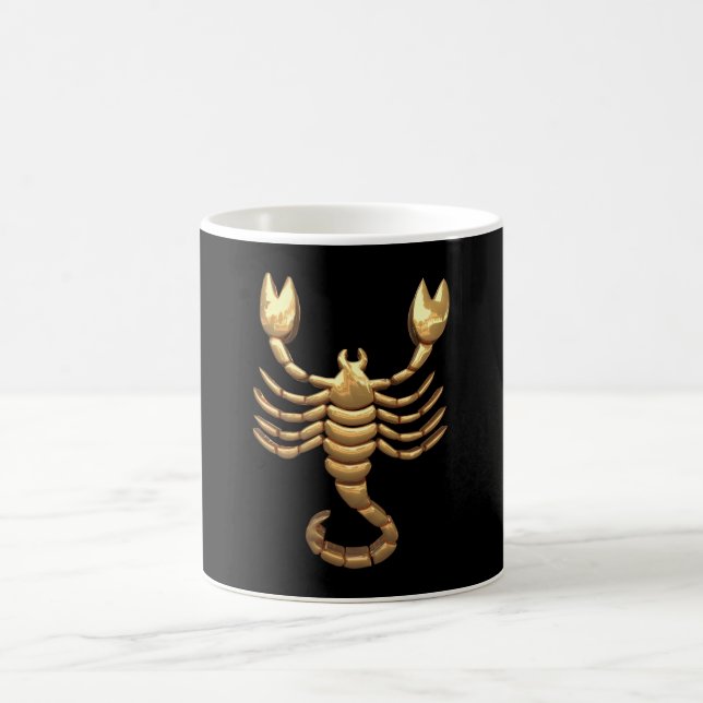 Gold Tone Scorpio Scorpion Symbol Zodiac Coffee Mug (Center)