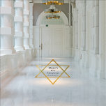 Gold Tone Star of David Name | Date Bat Mitzvah Floor Decals<br><div class="desc">Simple,  elegant gold tone Star of David Bat Mitzvah with your daughter's name and the date of her celebration.  Original design by Holiday Hearts Designs (all rights reserved).</div>