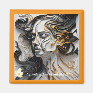 "Gold Toned Emotional Art" Magnet