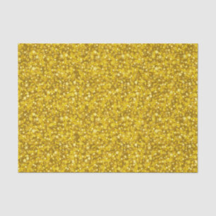 Gold Tones Faux Glitter & Sparkles Pattern Tissue Paper