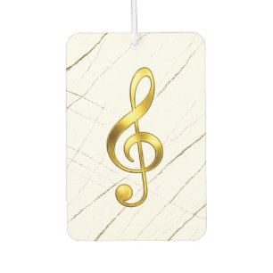 Gold Treble Clef Marble Home Decor Air Freshener