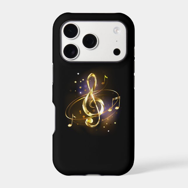 Gold Treble Clef Music (Back)