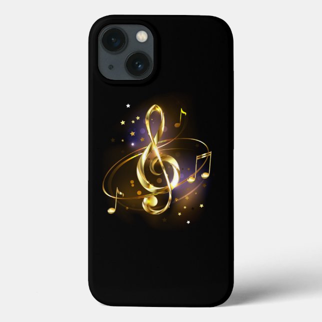 Gold Treble Clef Music Case-Mate iPhone Case (Back)