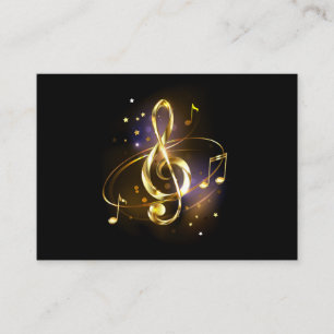 Gold Treble Clef Music Enclosure Card