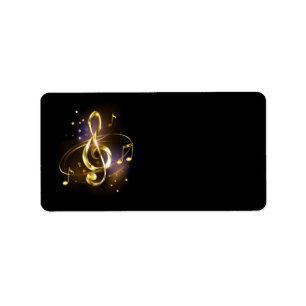 Gold Treble Clef Music Label