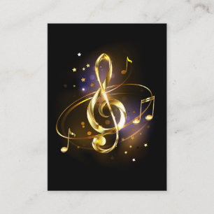 Gold Treble Clef Music Place Card