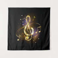 Gold Treble Clef Music