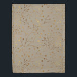 Gold Tree Brunches In Tan Background Duvet Cover<br><div class="desc">Elegant gold tree branches seamless pattern on tan background.</div>