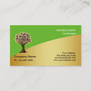 Gold Tree Garden Lawn Care and Landscape Business Card