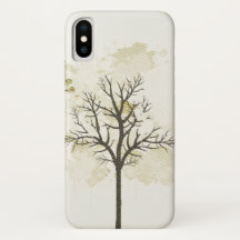 Gold tree iPhone X Case