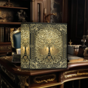 Gold Tree of Life Ancient Rustic Binder