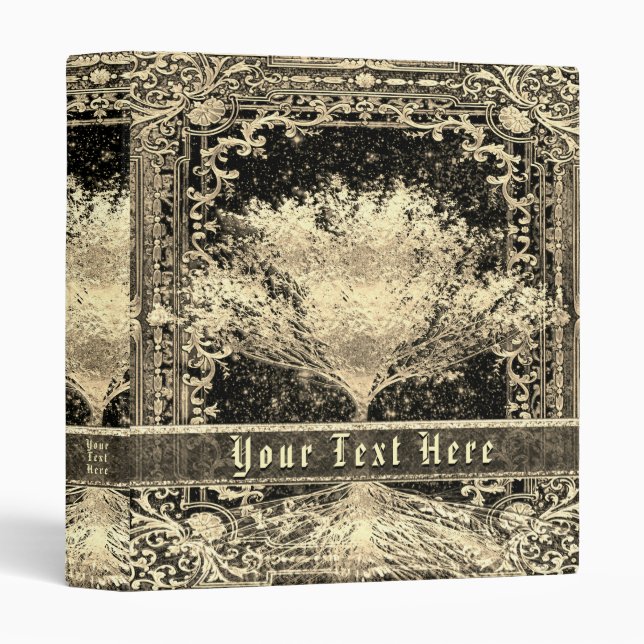 Gold Tree of Life Ancient Vintage Look Binder (Front/Spine)