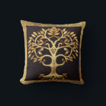 Gold Tree of Life by kedoki Ancient Rustic Throw Pillow<br><div class="desc">Gold Tree of Life by kedoki Ancient Rustic</div>