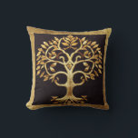 Gold Tree of Life by kedoki Ancient Rustic Throw Pillow<br><div class="desc">Gold Tree of Life by kedoki Ancient Rustic</div>