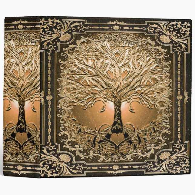 Gold Tree of Life Heart Inner Light Binder (Front/Spine)