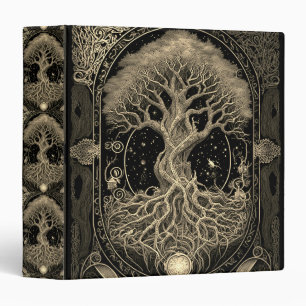 Gold Tree of Life Ornate Ancient Antiqu Binder