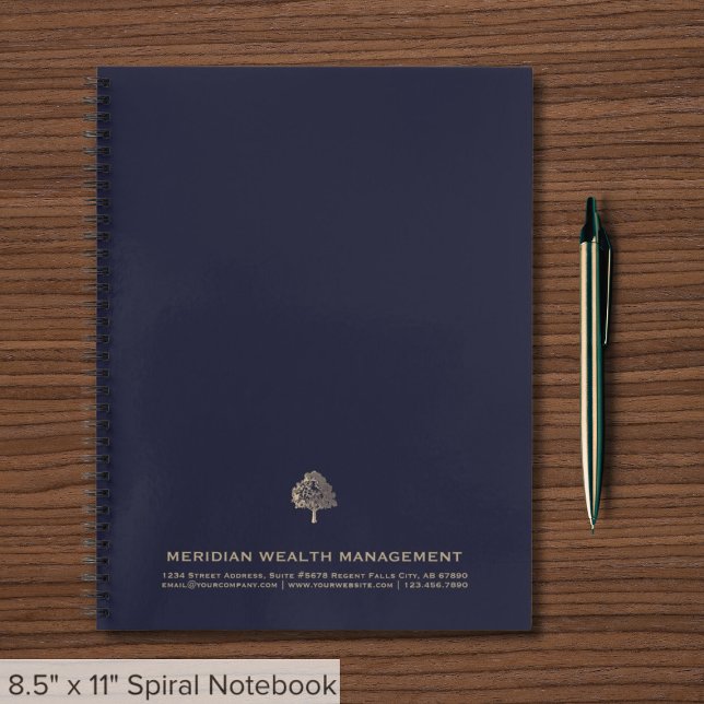 Gold Tree on Navy Blue Financial Planner Notebook (Creator Uploaded)