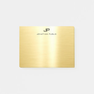 Gold Trendy Template Elegant Modern Simple Design Post-it Notes
