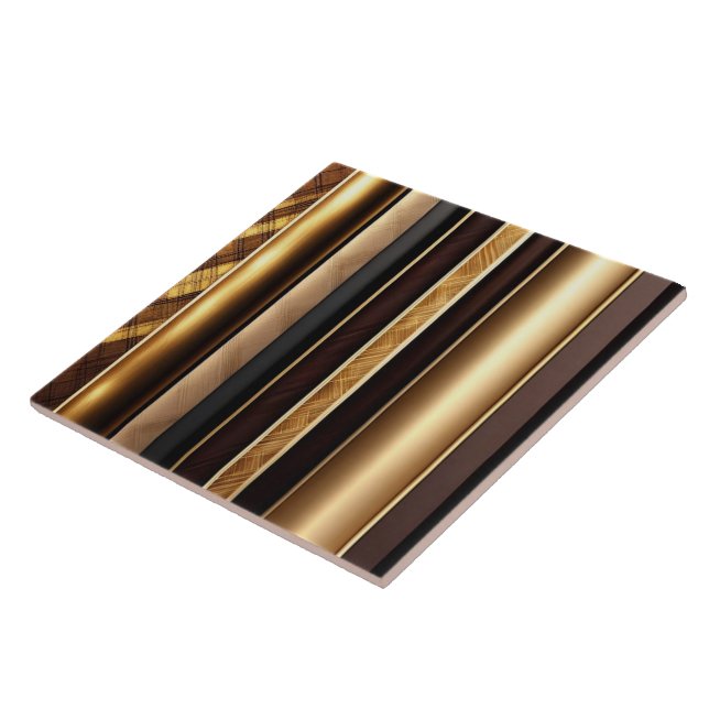Gold Trendy Wood Art Lamperia Collection Tile (Side)