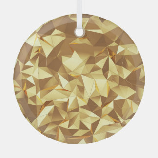 Gold Triangle: Abstract Background Texture. Glass Ornament