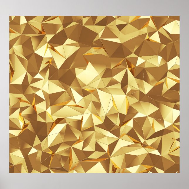 Gold Triangle: Abstract Background Texture. Poster (Front)